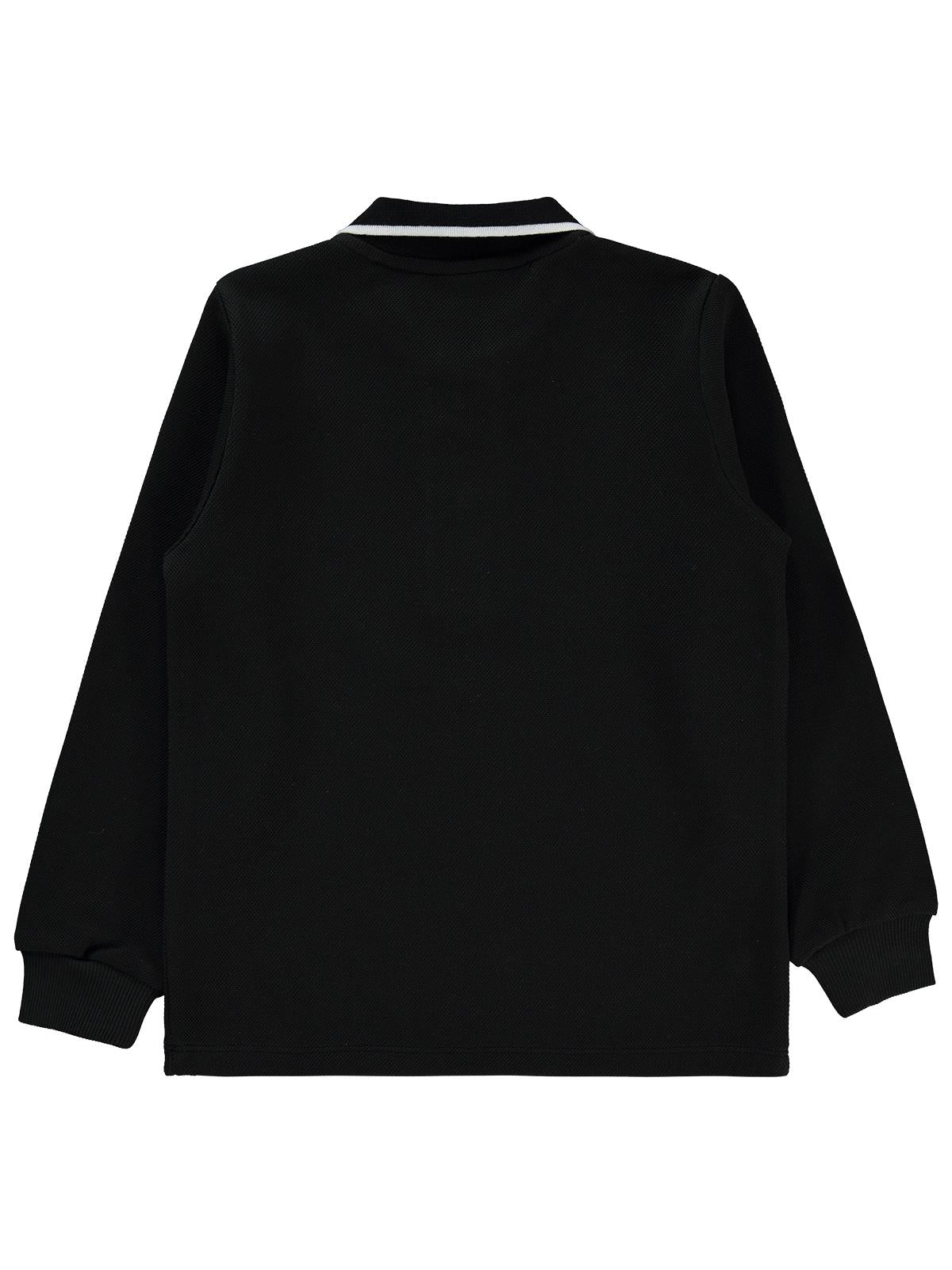 Pierre Cardin Yakası Pıerre Cardın Baskılı 10-12 Yaş Sweatshirt - Siyah