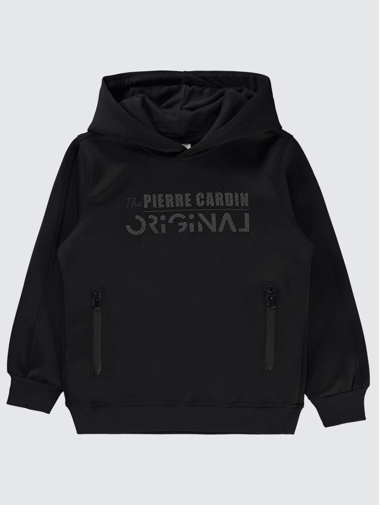 Pierre Cardin Original Baskılı 6-9 Yaş Sweatshirt - Siyah