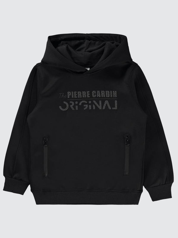 Pierre Cardin Original Baskılı 6-9 Yaş Sweatshirt - Siyah