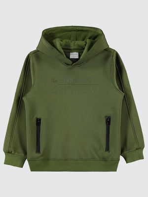 Pierre Cardin Original Baskılı 6-9 Yaş Sweatshirt - Haki