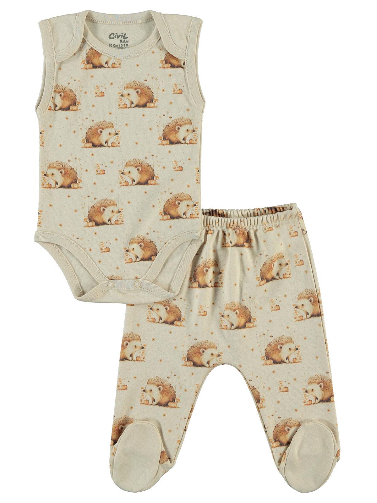 Civil Baby Kız Bebek 6'lı Zıbın Setleri 0-1 Ay - Bej