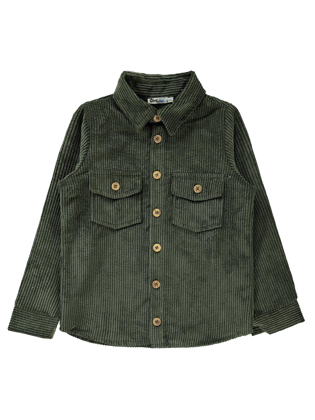 Civil Boys Çift Cepli 10-13 Yaş Gömlek - Haki