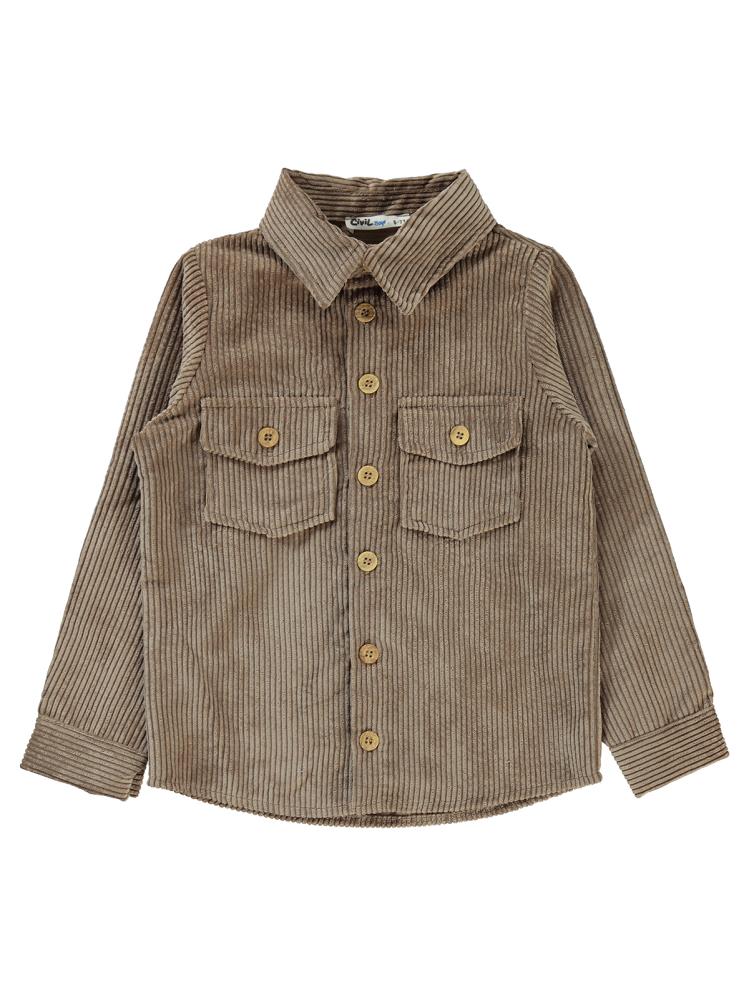Civil Boys Çift Cepli 10-13 Yaş Gömlek - Kahverengi