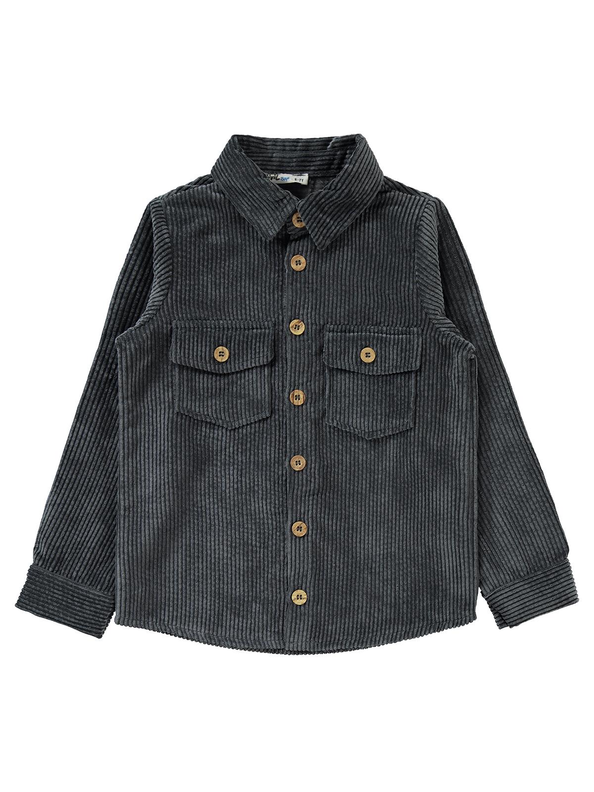 Civil Boys Çift Cepli 10-13 Yaş Gömlek - Gri