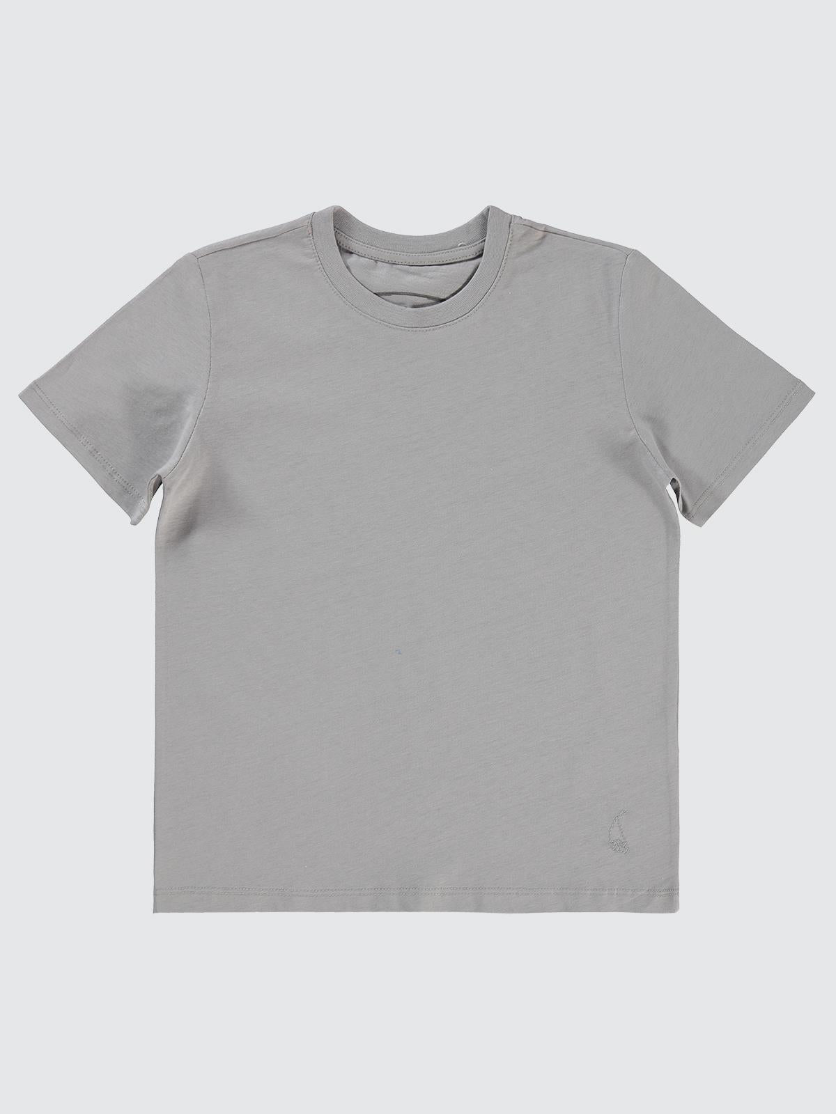 Civil Boys Yelken Nakışlı 10-13 Yaş Tişört - Gri