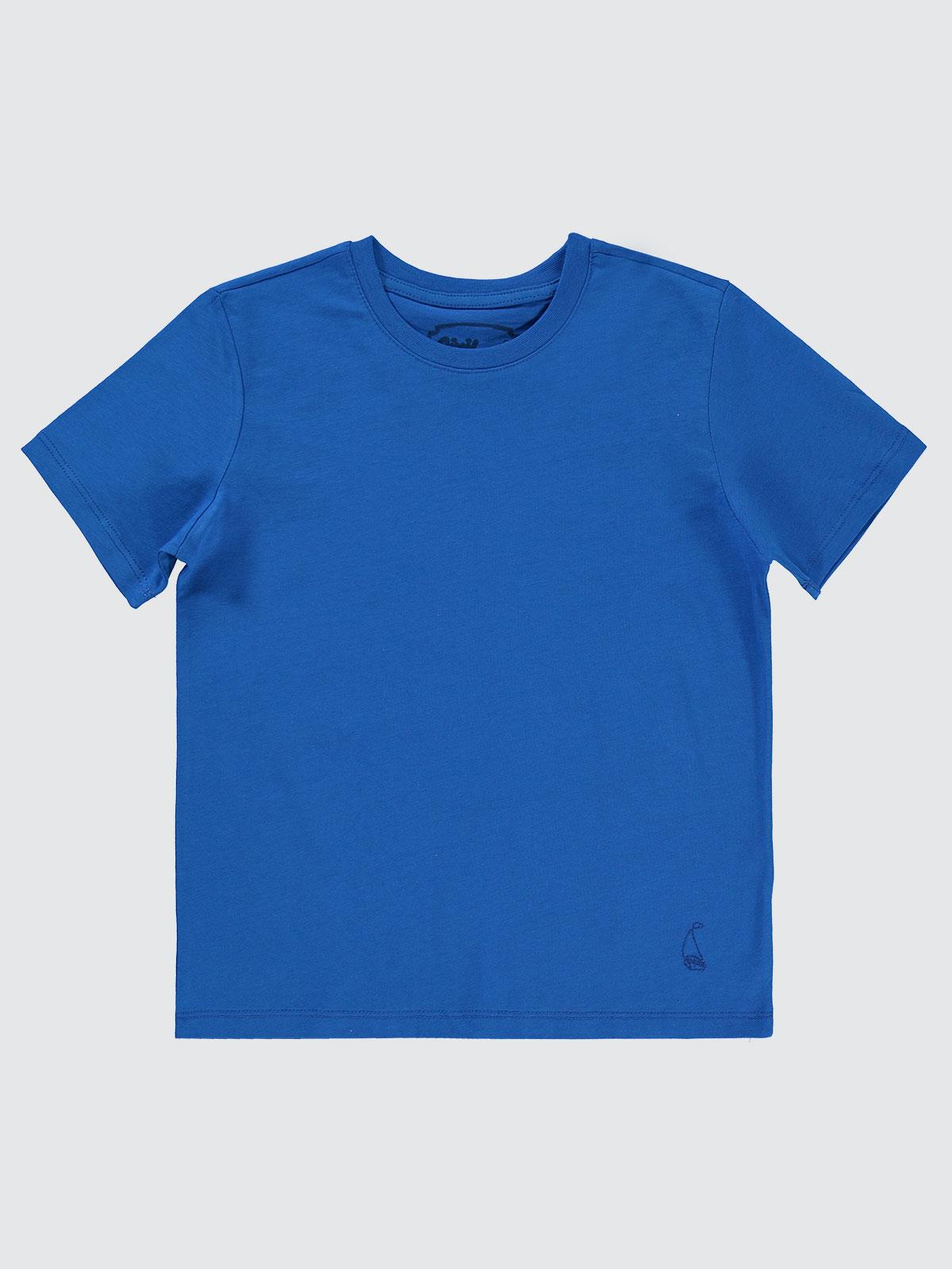 Civil Boys Yelken Nakışlı 6-9 Yaş Tişört - Mavi