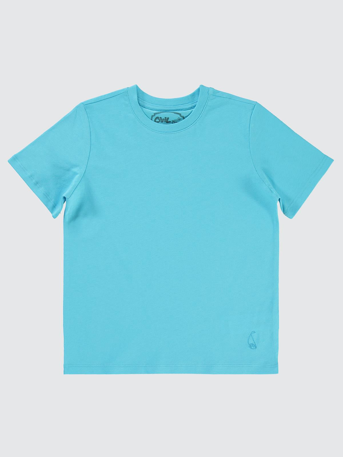 Civil Boys Yelken Nakışlı 6-9 Yaş Tişört - Mavi