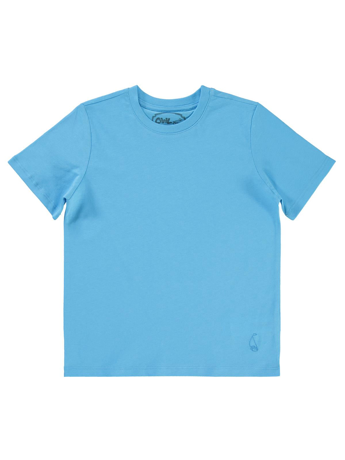 Civil Boys Yelken Nakışlı 6-9 Yaş Tişört - Mavi