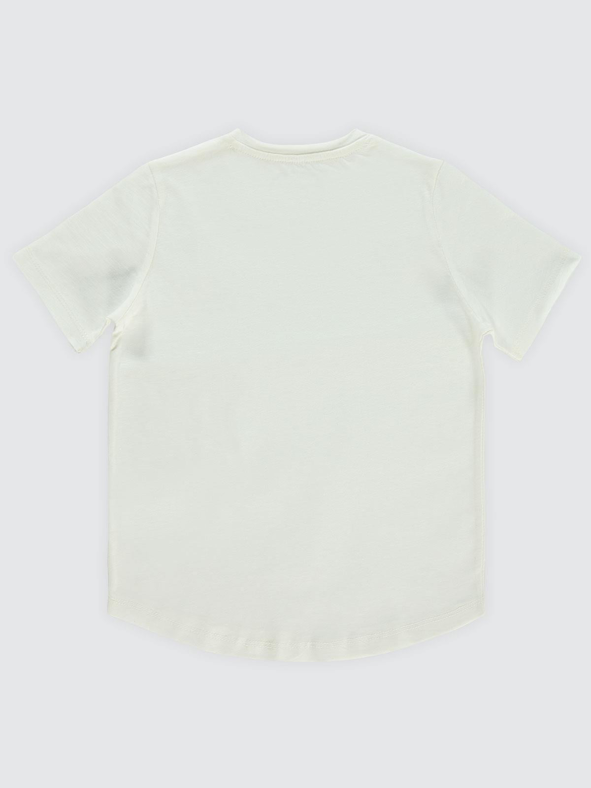 Civil Boys Flamlı Yelkenli Nakışlı 10-13 Yaş Tişört - Ekru