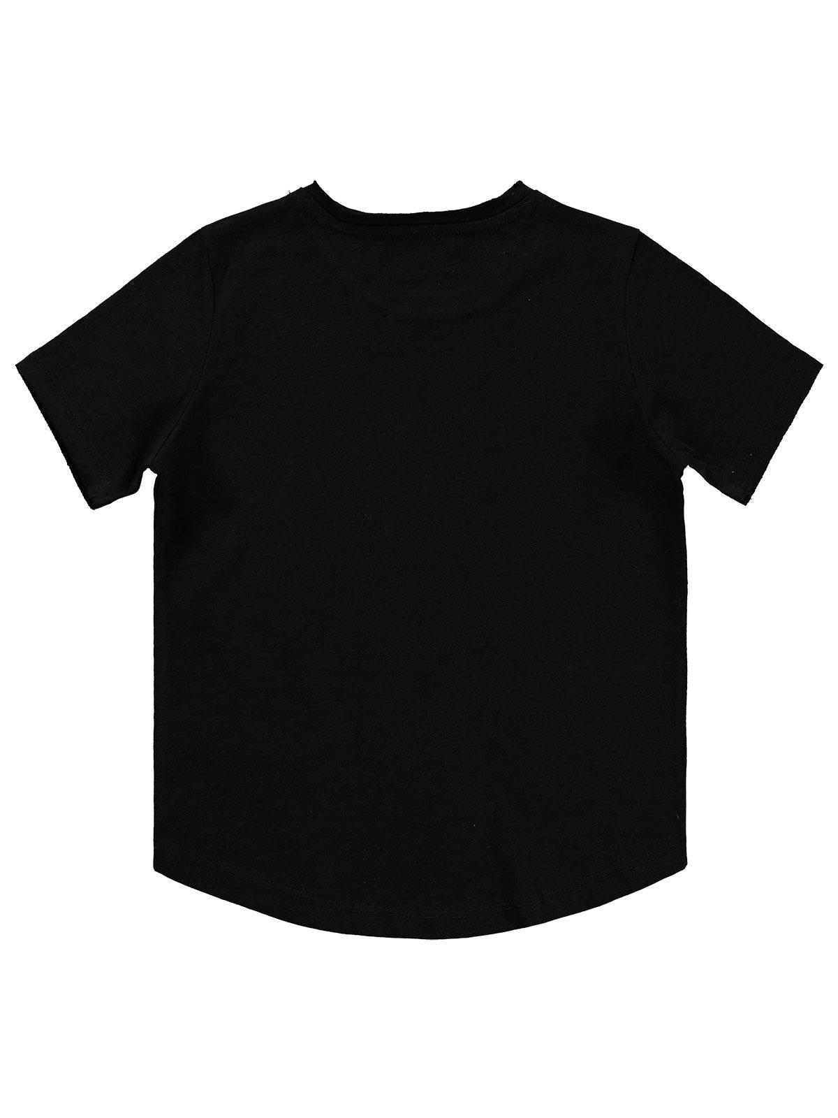 Civil Boys Flamlı Yelkenli Nakışlı 6-9 Yaş Tişört - Siyah