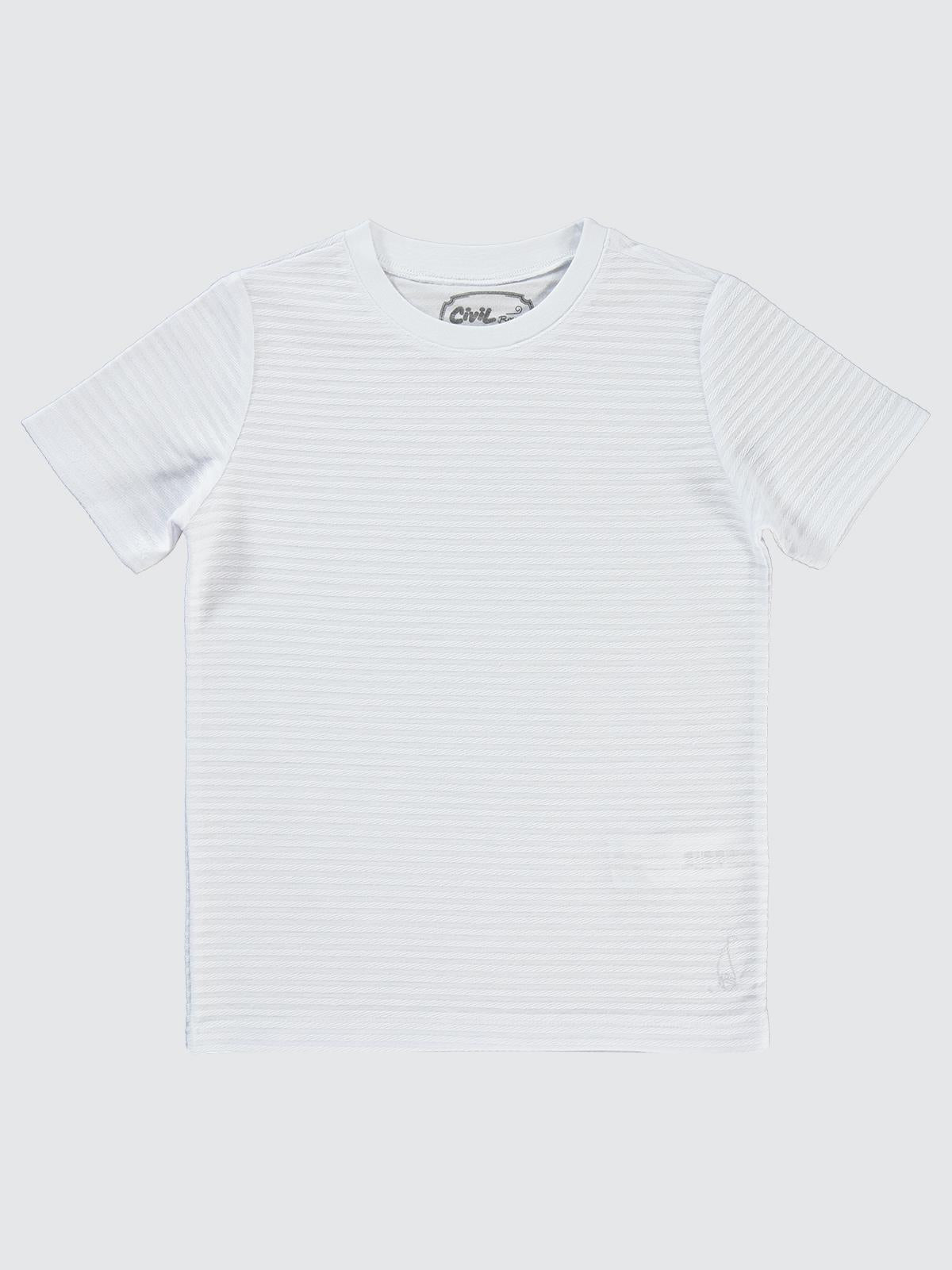 Civil Boys Yelken Nakışlı 10-13 Yaş Tişört - Beyaz