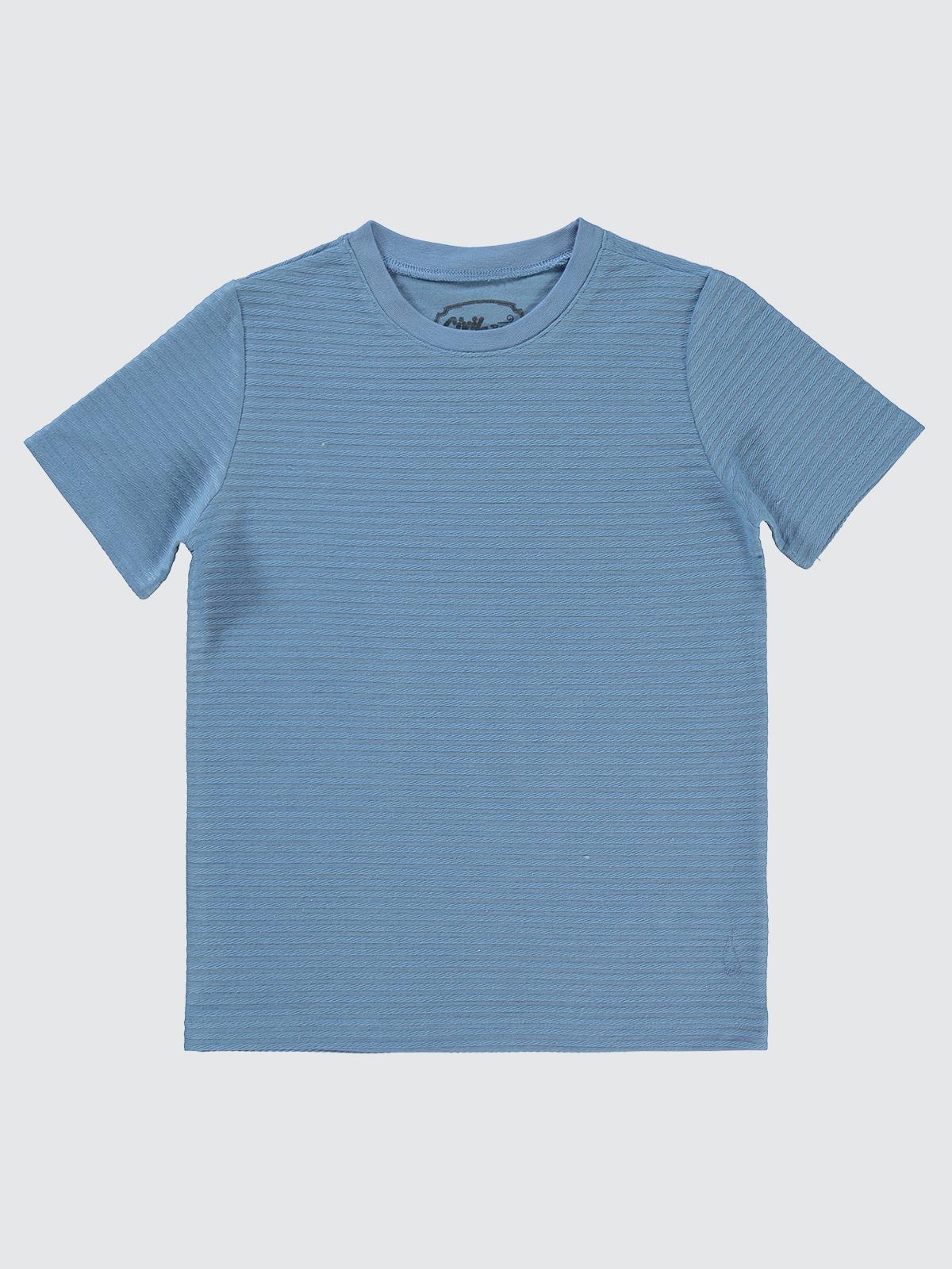 Civil Boys Yelken Nakışlı 10-13 Yaş Tişört - Mavi