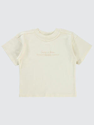 Civil Boys Sailing Baskılı Oversize 2-5 Yaş Tişört - Fil Dişi