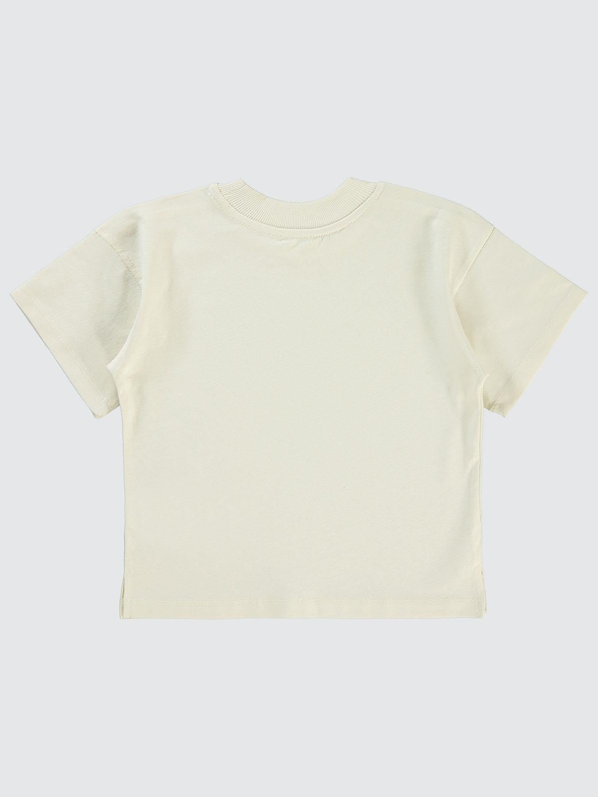 Civil Boys Sailing Baskılı Oversize 2-5 Yaş Tişört - Fil Dişi