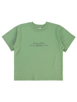 Civil Boys Sailing Baskılı Oversize 10-13 Yaş Tişört - Haki
