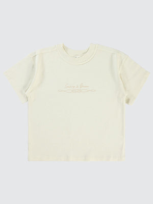 Civil Boys Sailing Baskılı Oversize 6-9 Yaş Tişört - Fil Dişi