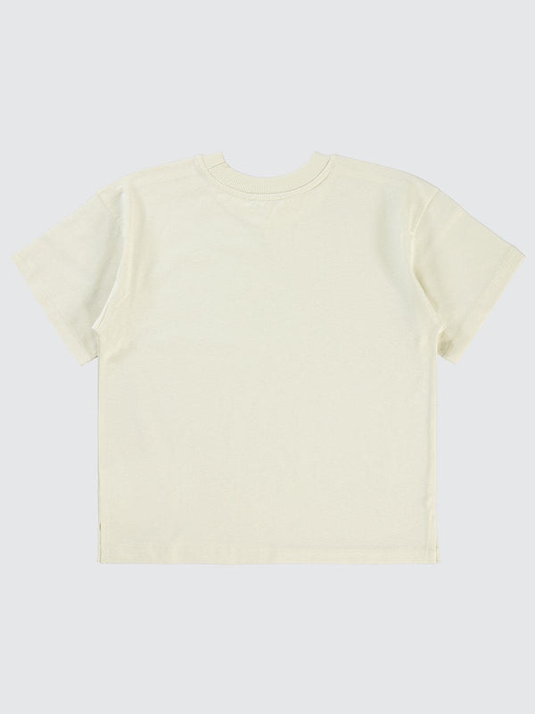 Civil Boys Sailing Baskılı Oversize 6-9 Yaş Tişört - Fil Dişi