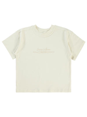 Civil Boys Sailing Baskılı Oversize 10-13 Yaş Tişört - Fil Dişi
