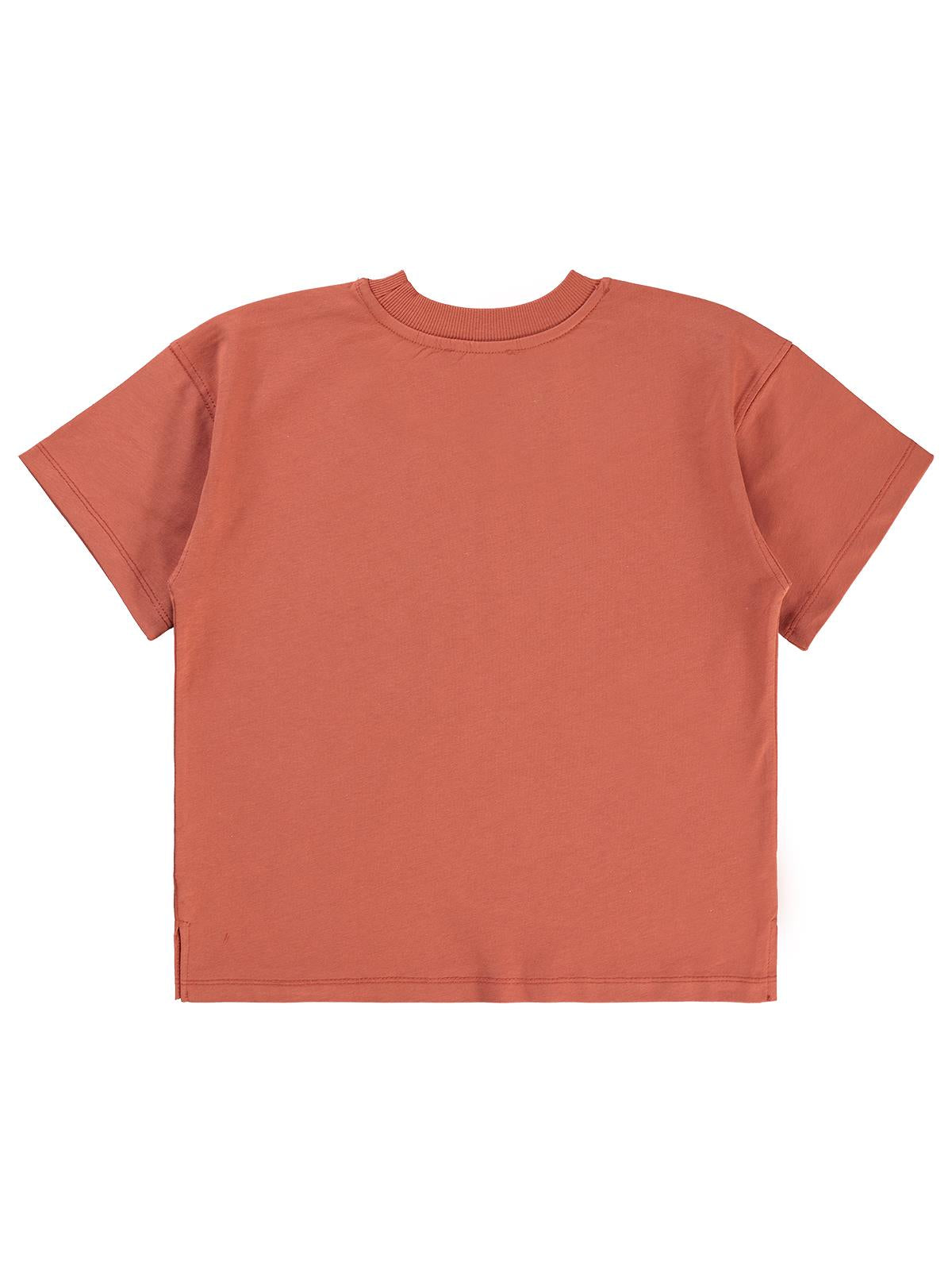 Civil Boys Sailing Baskılı Oversize 10-13 Yaş Tişört - Turuncu