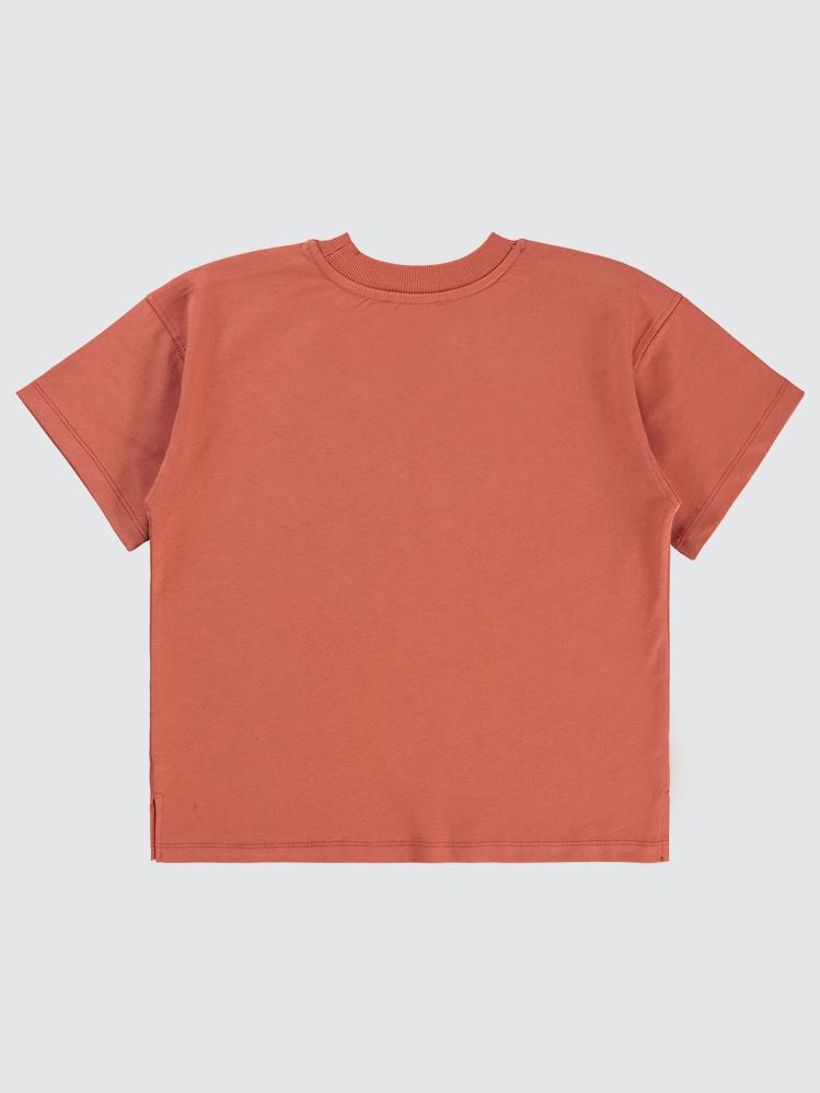 Civil Boys Sailing Baskılı Oversize 6-9 Yaş Tişört - Turuncu