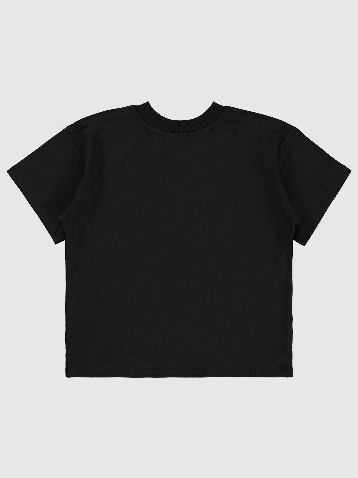 Civil Boys Sailing Baskılı Oversize 6-9 Yaş Tişört - Siyah