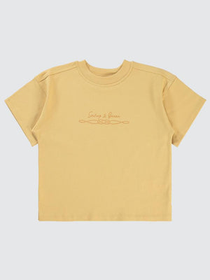 Civil Boys Sailing Baskılı Oversize 6-9 Yaş Tişört - Bej