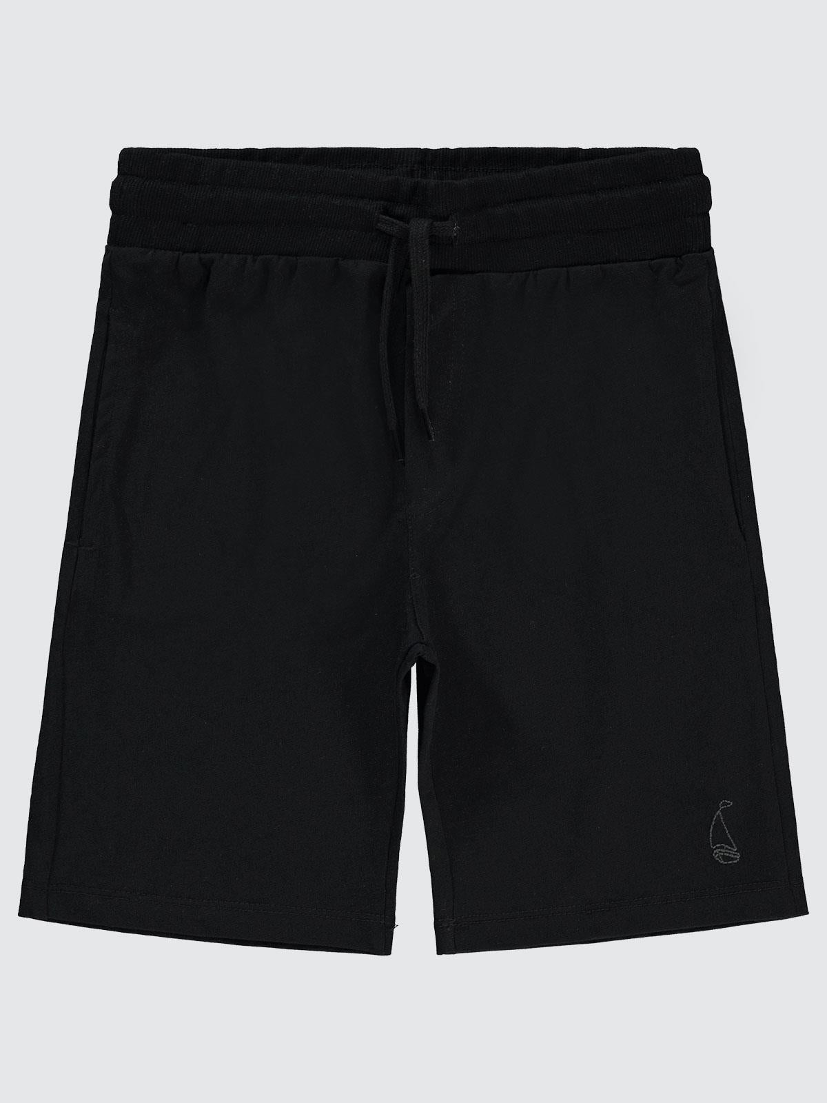 Civil Boys Yelken Nakışlı Süprem 10-13 Yaş Kapri - Siyah