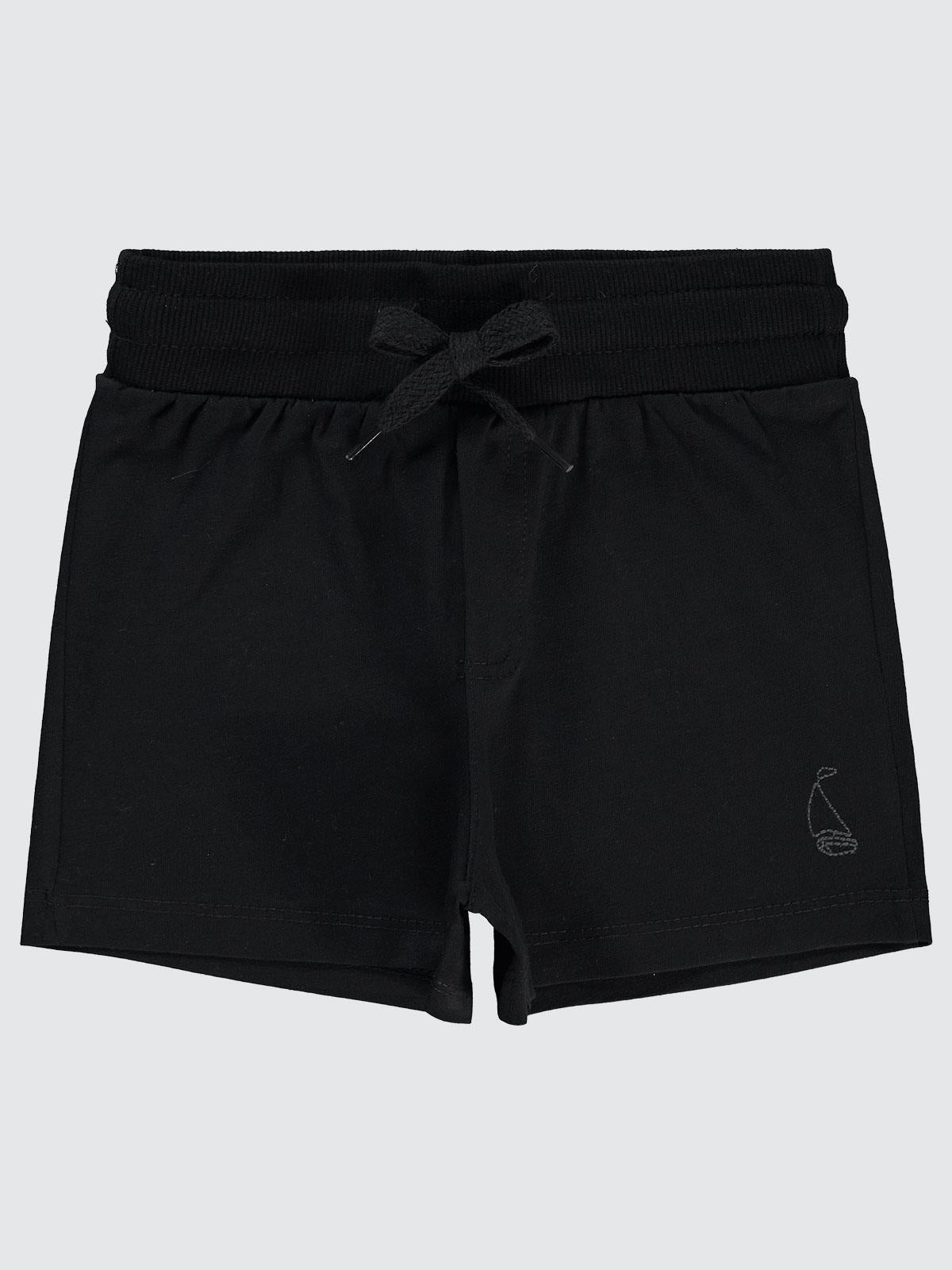 Civil Boys Yelken Nakışlı 2-5 Yaş Şort - Siyah