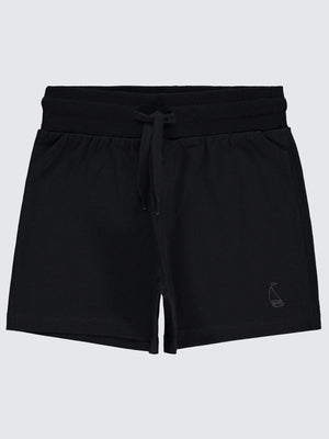 Civil Boys Yelken Nakışlı 6-9 Yaş Şort - Siyah