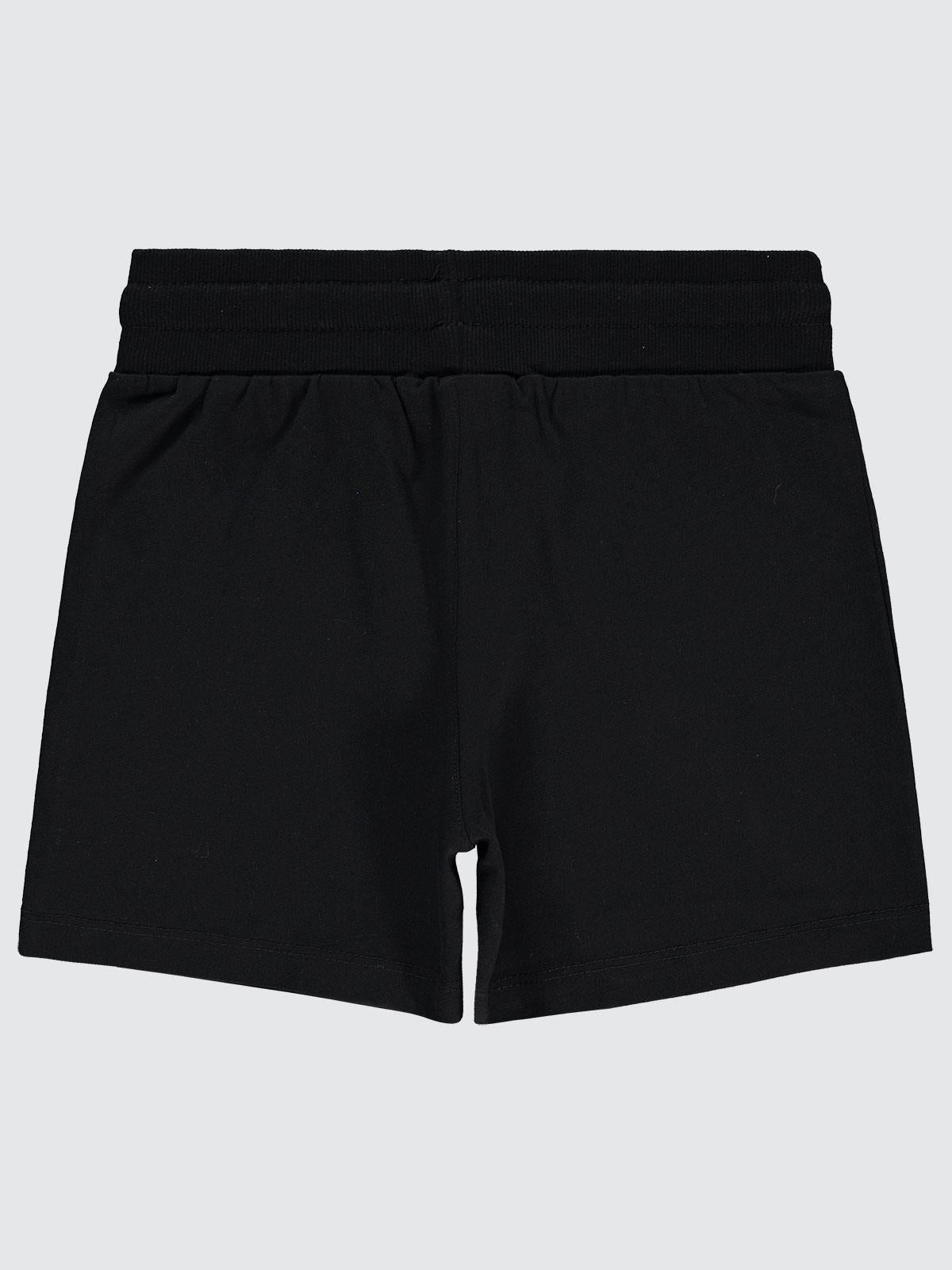 Civil Boys Yelken Nakışlı 10-13 Yaş Şort - Siyah