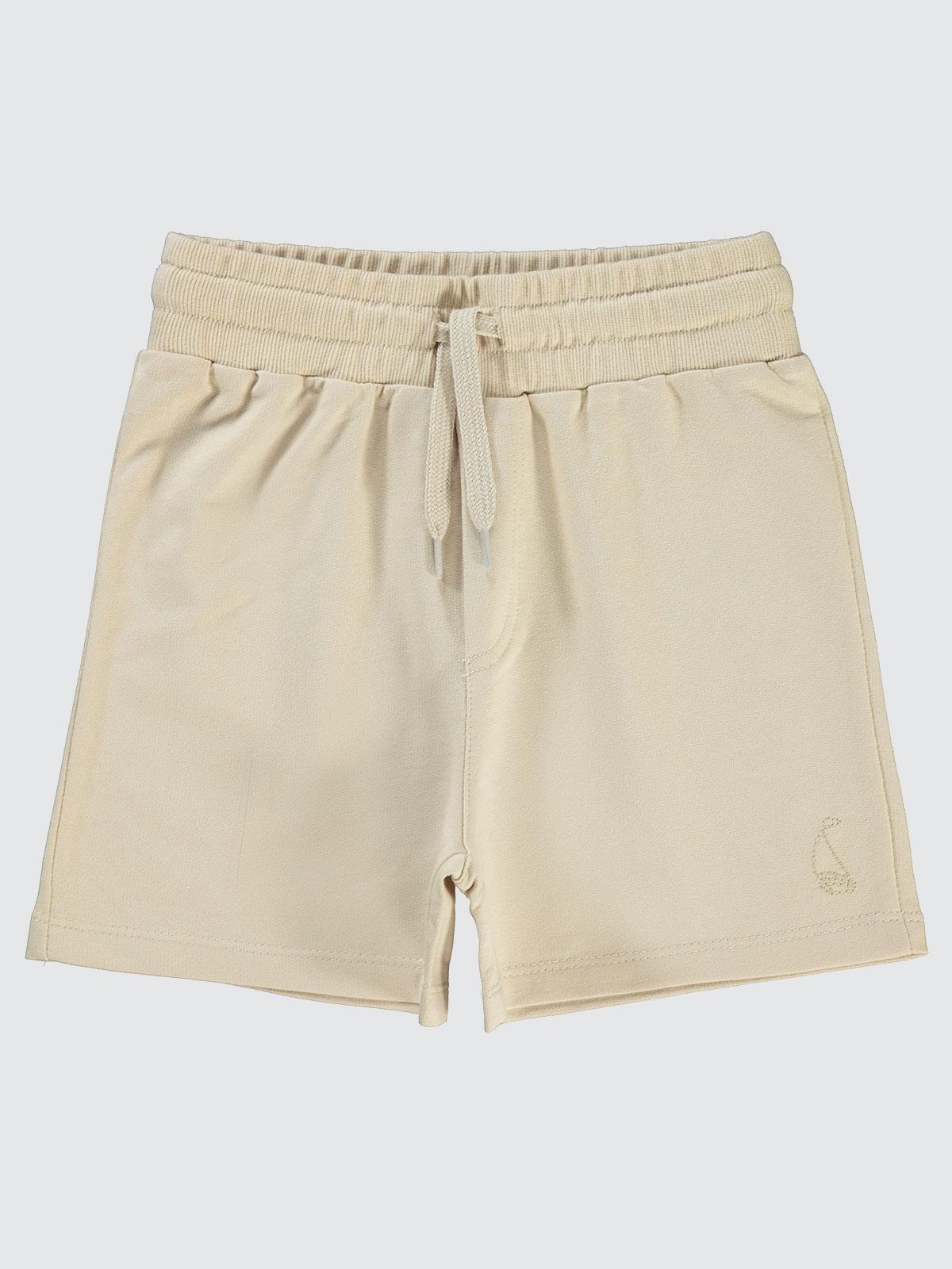 Civil Boys Yelken Nakışlı Basic 6-9 Yaş Şort - Bej
