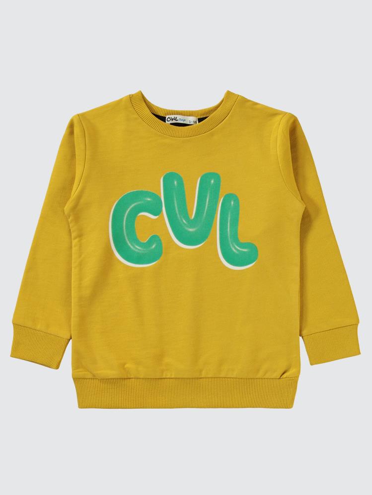 Civil Boys Cvl Baskılı 2-5 Yaş Eşofman Takımı - Hardal