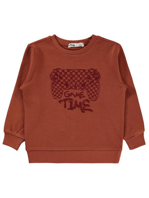 Civil Boys Game Time  2-5 Yaş Sweatshirt - Turuncu