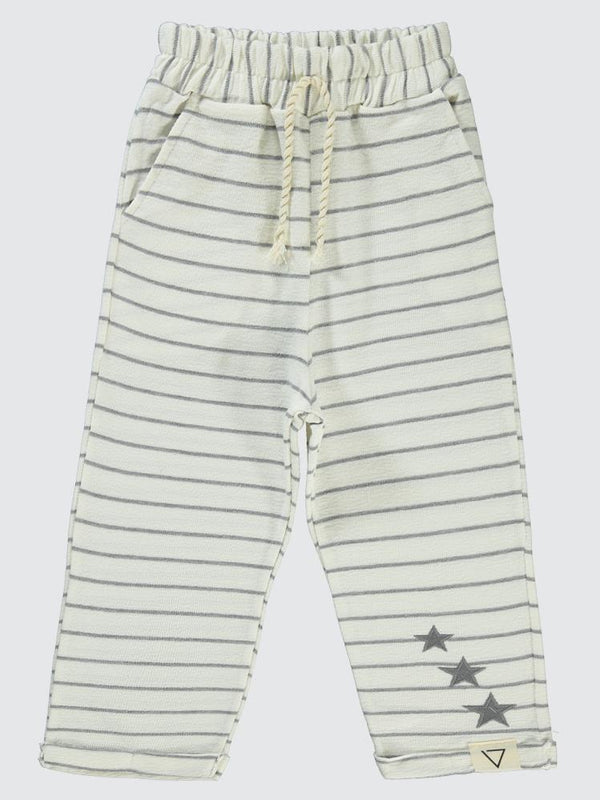 Civil Boys Yıldız Baskılı Çizgili 2-5 Yaş Eşofman Altı - Mavi