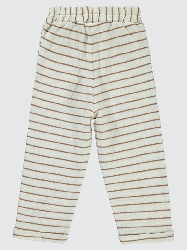 Civil Boys Yıldız Baskılı Çizgili 2-5 Yaş Eşofman Altı - Kahverengi