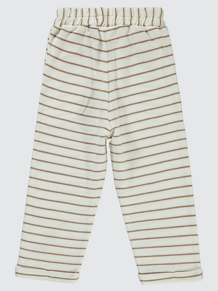 Civil Boys Yıldız Baskılı Çizgili 2-5 Yaş Eşofman Altı - Kahverengi