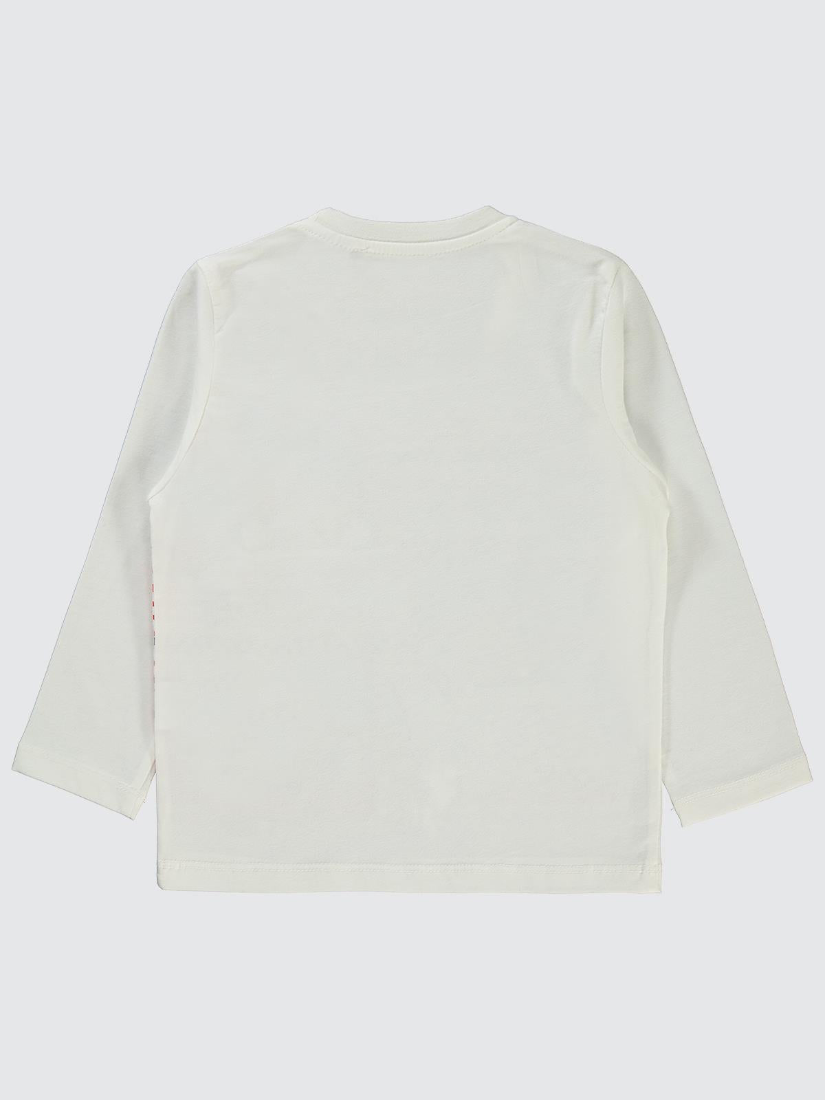 Kukuli Ready Go Baskılı 2-5 Yaş Sweatshirt - Beyaz