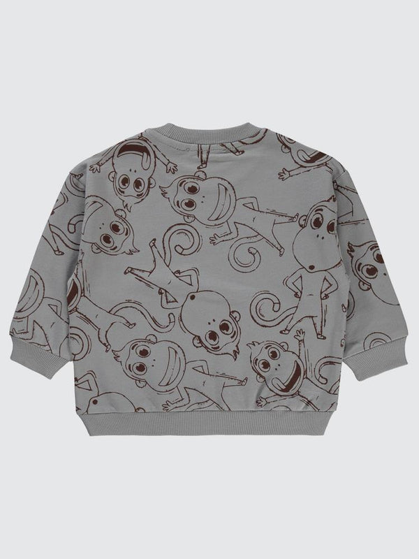 Civil Boys Empirme Kukuli Baskılı 2-5 Yaş Sweatshirt - Gri