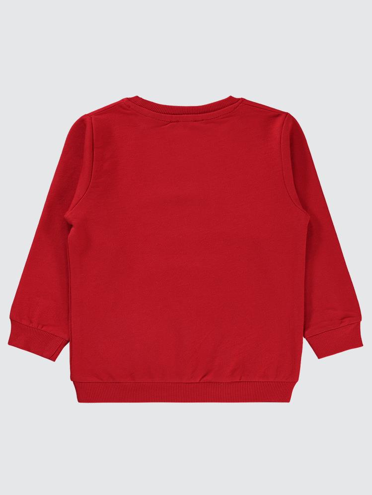 Civil Boys Start Go Baskılı 2-5 Yaş Sweatshirt - Kırmızı