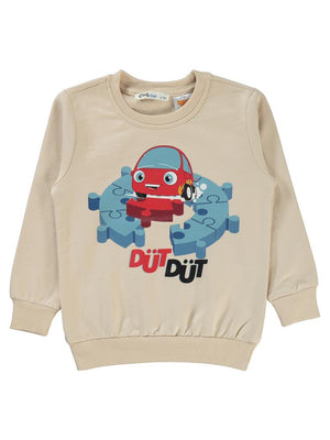 Civil Boys DütDüt Baskılı 2-5 Yaş Sweatshirt - Bej