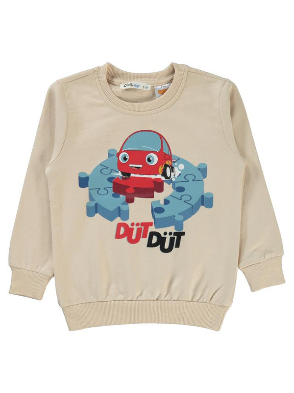 Civil Boys DütDüt Baskılı 2-5 Yaş Sweatshirt - Bej