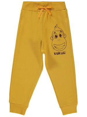 Civil Boys Kukuli Baskılı 2-5 Yaş Eşofman Altı - Hardal