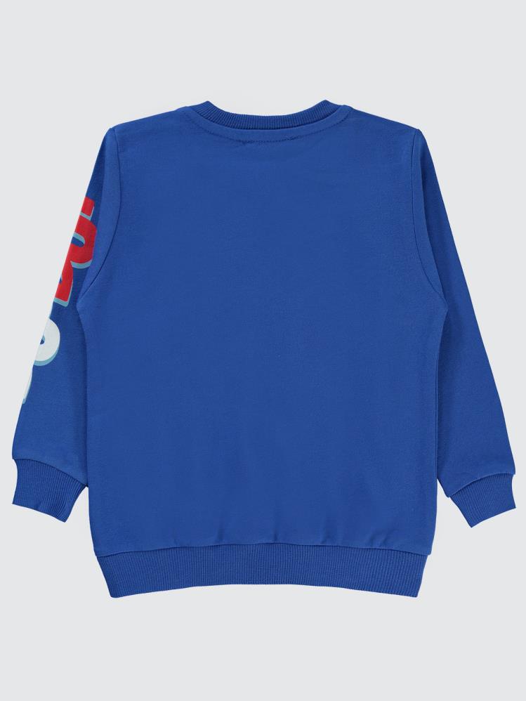 Civil Boys Ready Set Go Baskılı 2-5 Yaş Sweatshirt - Mavi