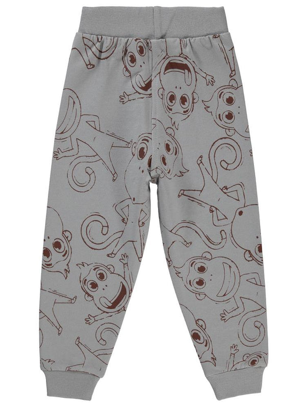 Civil Boys Empirme Kukuli Baskılı 2-5 Yaş Eşofman Altı - Gri