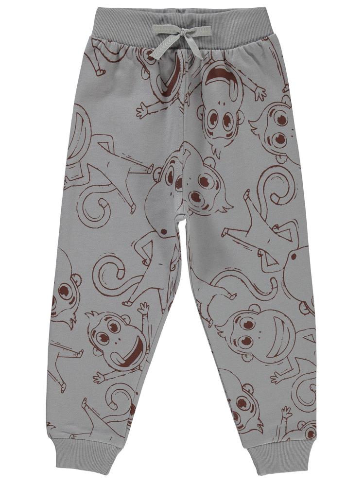 Civil Boys Empirme Kukuli Baskılı 2-5 Yaş Eşofman Altı - Gri