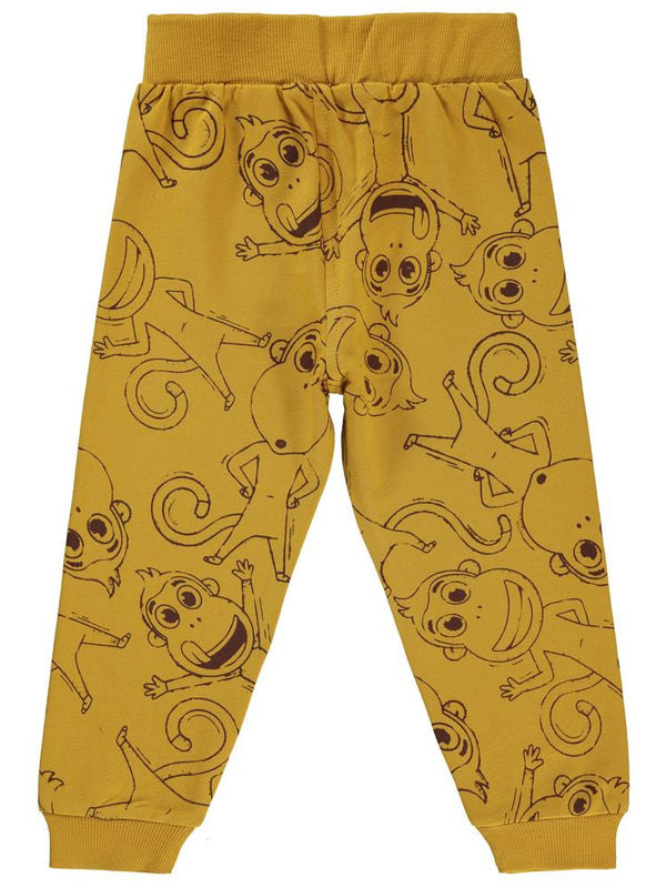 Civil Boys Empirme Kukuli Baskılı 2-5 Yaş Eşofman Altı - Hardal