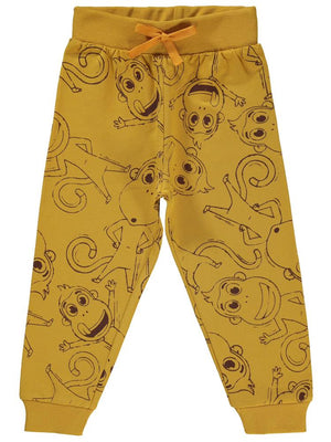 Civil Boys Empirme Kukuli Baskılı 2-5 Yaş Eşofman Altı - Hardal