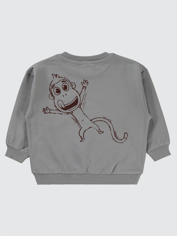 Civil Boys Kukuli Baskılı 2-5 Yaş Sweatshirt - Gri