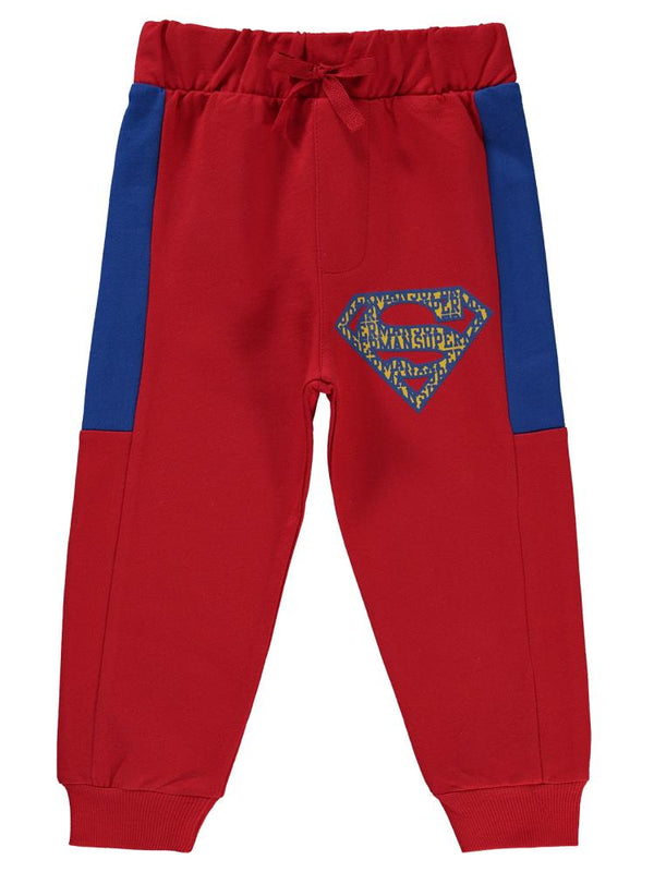 Superman Baskılı 2-5 Yaş Eşofman Altı - Kırmızı