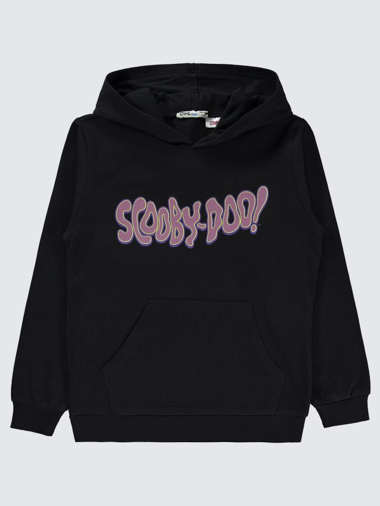 Scoobydoo Baskılı 10-13 Yaş Sweatshirt - Siyah